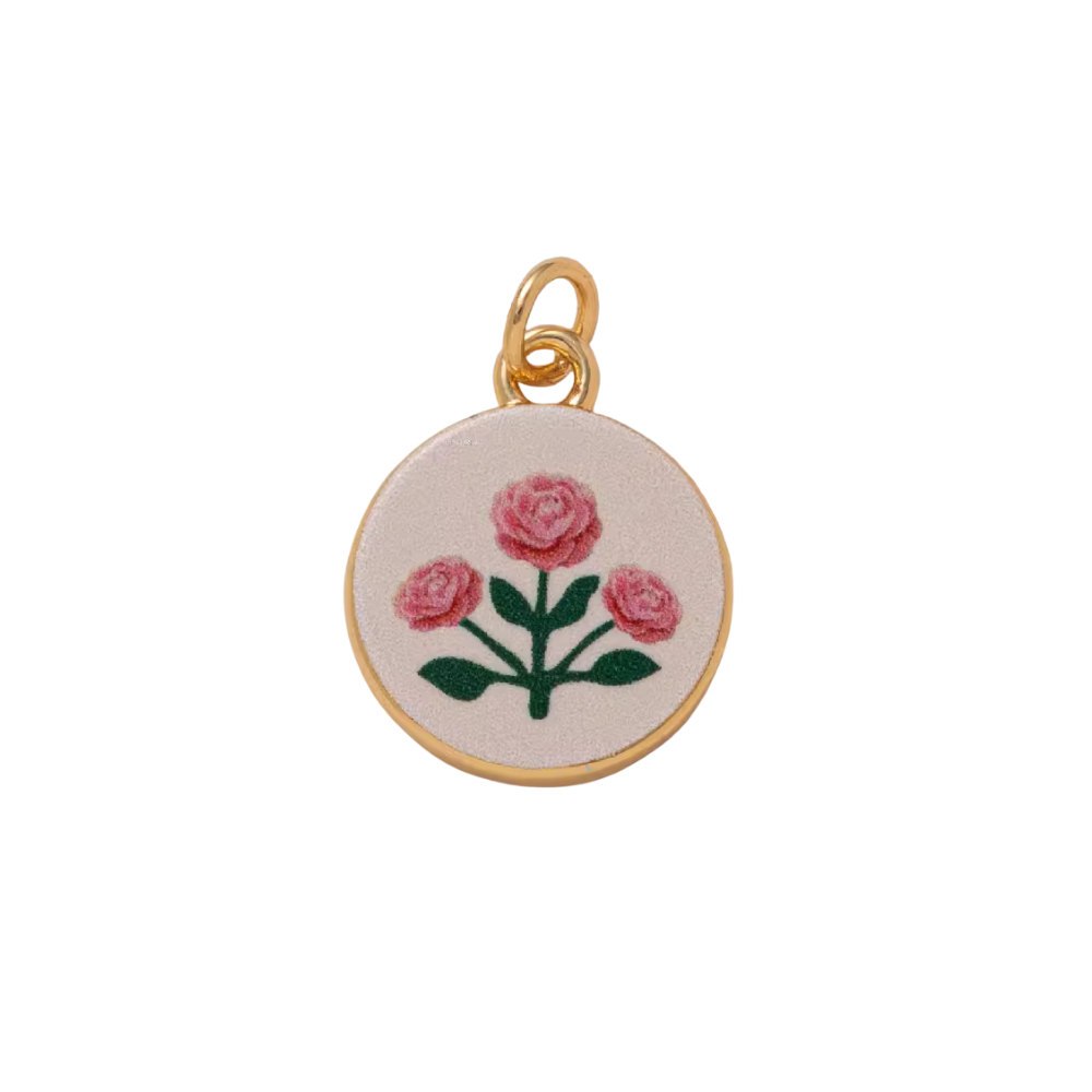 CIONDOLO MEAGLIETTA CON TRE ROSE