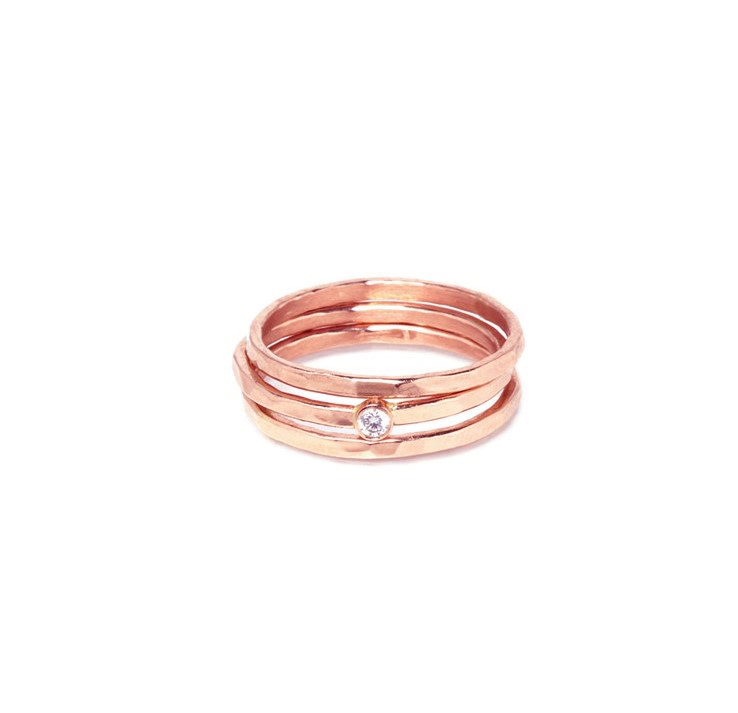 TRIPLE STONE PARTY RING