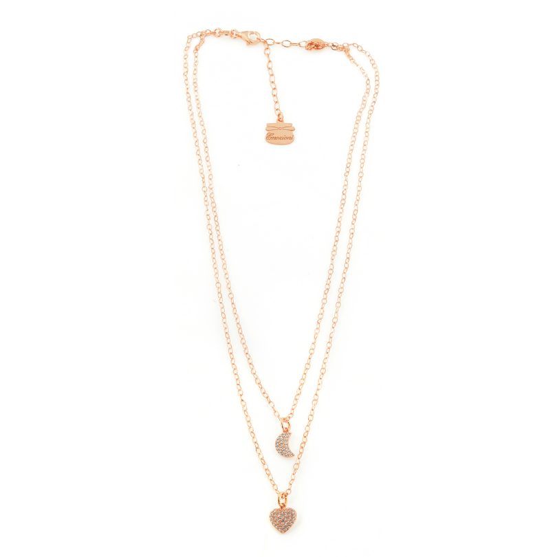JASMINE HEART & MOON NECKLACE