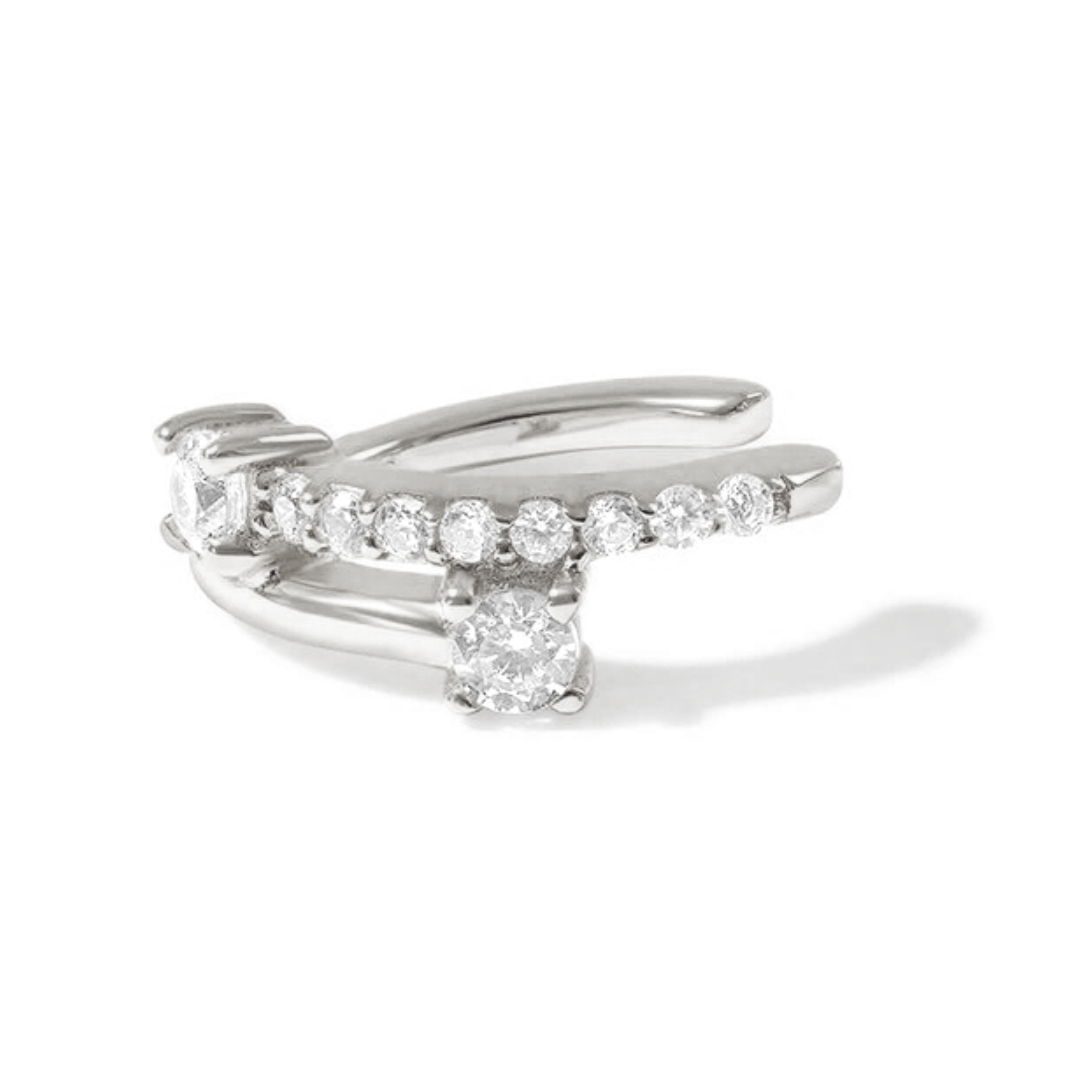EAR CUFF WHITE PIERCE