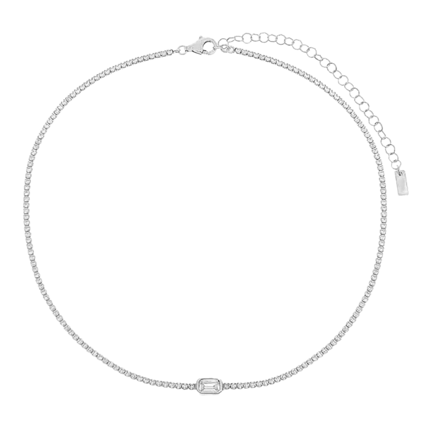 AMELIE TENNIS RECTANGLE NECKLACE