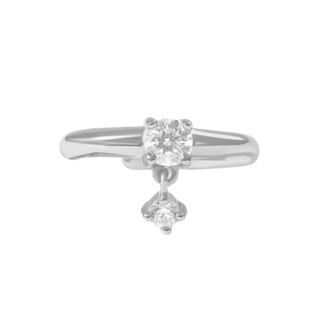EAR CUFF WHITE PIERCE