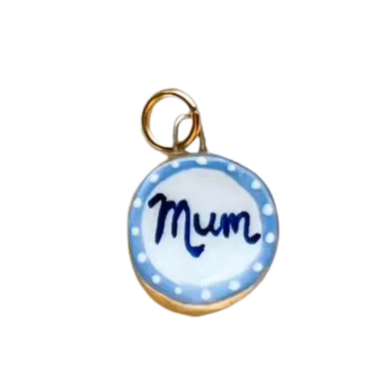 Charm con scritta mom