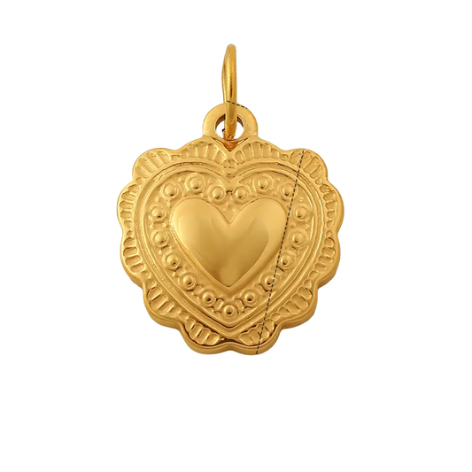 CHAR CUORE RICAMATO