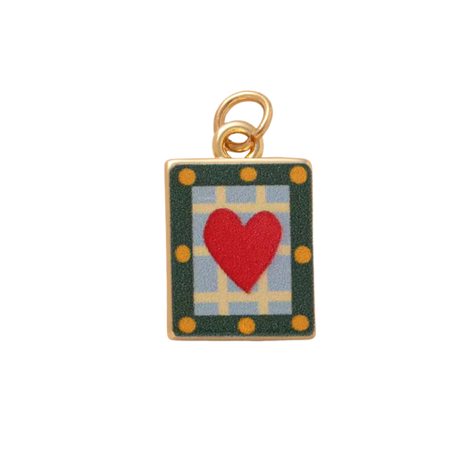 CIONDOLO CUORE CON CORNICE