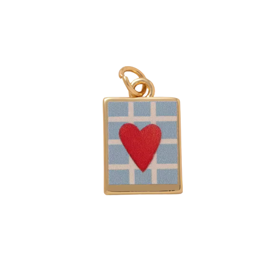 CIONDOLO CUORE E QUADRATINI