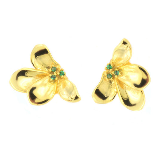 HALF FLOWER EARRINGS